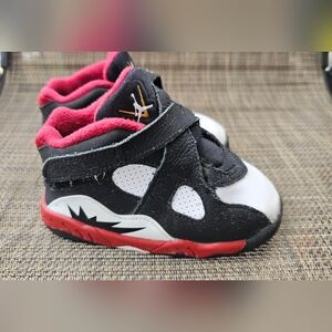 Jordan 8 Paprika Toddler Size 8c DO8732-601 Air Jordan Retro Black White TD